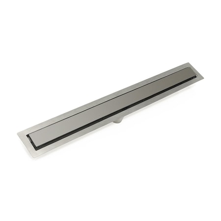 Infinity Drain 60" FF Series Complete Kit with 2 1/2" Solid Grate in Satin Stainless FFSG_6560_SS